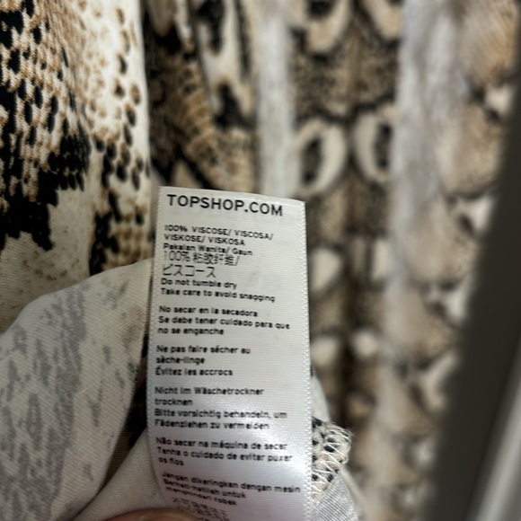 Topshop Midi Snakeskin Print Dress 12 - Picture 9 of 9